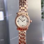 Copy Chopard Happy Sport 30mm Lady Watch Rose Gold White Dial